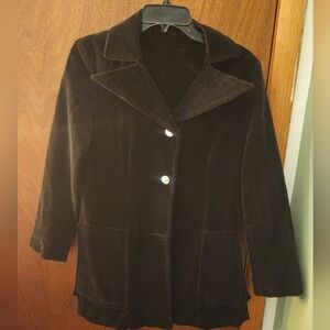 Vintage black velvet blazer